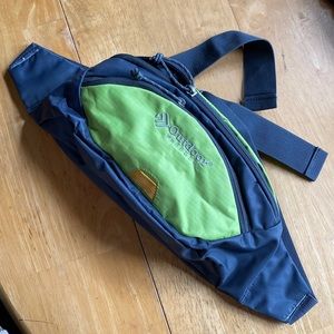 Outdoor product Fanny Pack Bag BLACK Belt Waist canvas